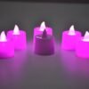 Pink Flameless LED Tealights – Safe Decorative Candles (24 Pcs) | Styleva