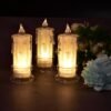 Melted Design Flameless Candles – Set of 12 for Diwali | Indo Glow