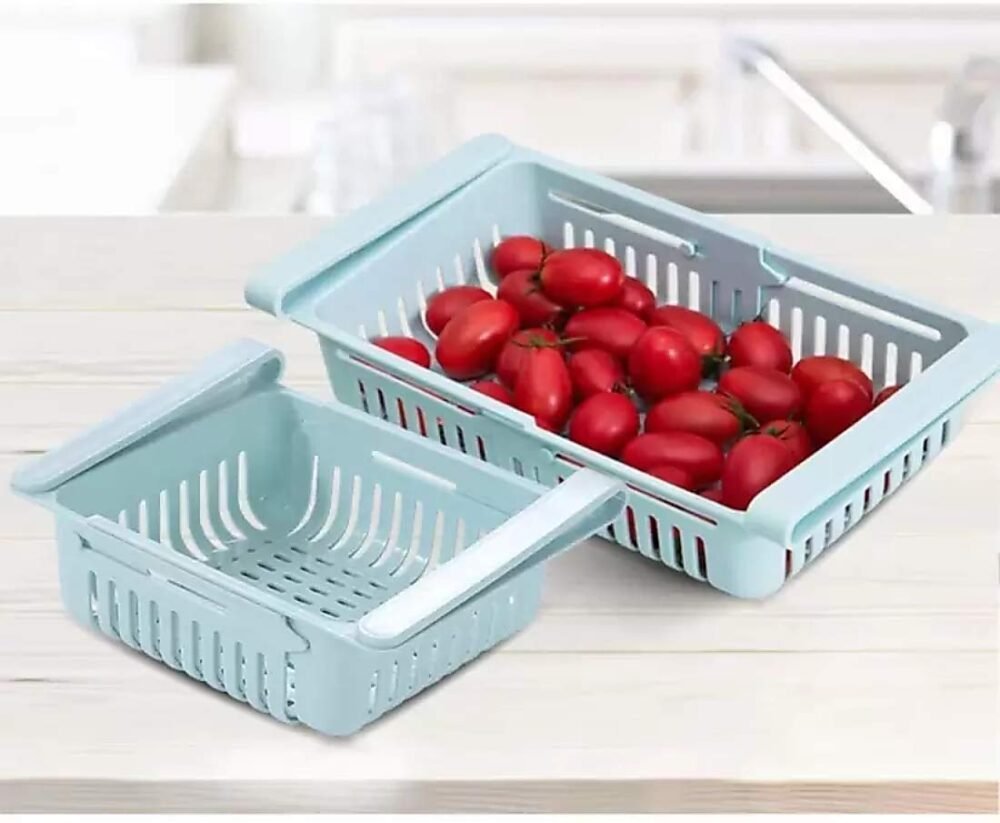Fridge Storage Basket – Adjustable, Unbreakable Set | Organivo