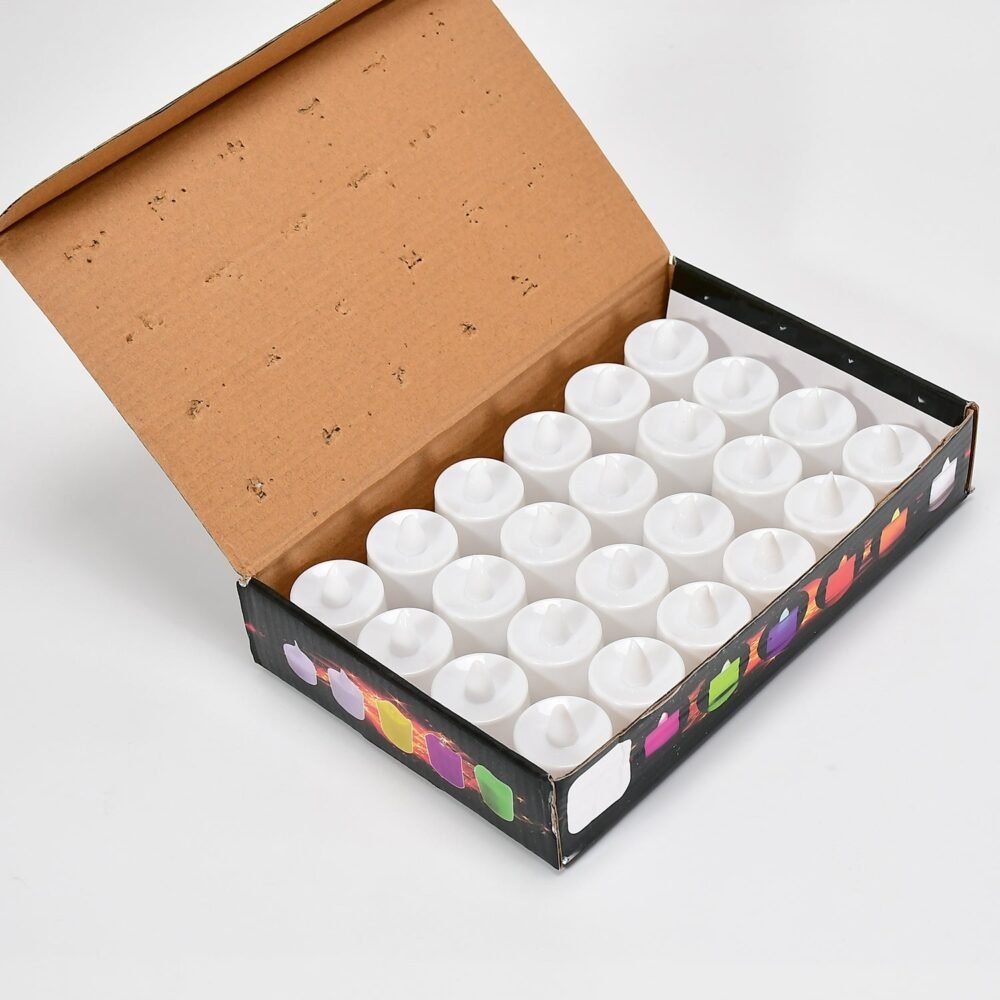 Pink Flameless LED Tealights – Safe Decorative Candles (24 Pcs) | Styleva