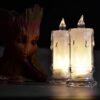 Melted Design Flameless Candles – Set of 12 for Diwali | Indo Glow