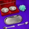 Silver Plated Bowl Set – Brass Serving Tray | Lunchie Bunchie