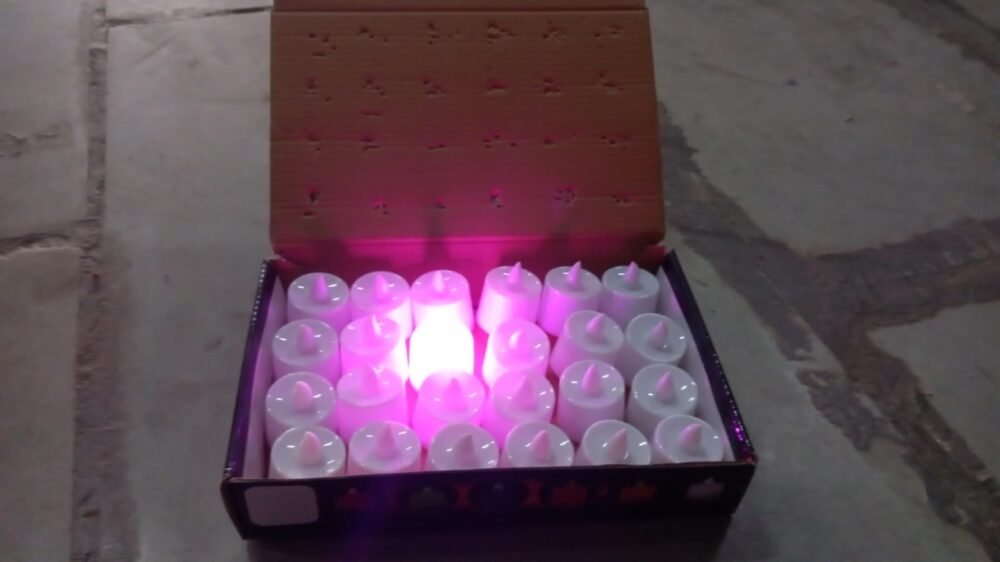 Pink Flameless LED Tealights – Safe Decorative Candles (24 Pcs) | Styleva