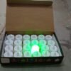 Green Flameless LED Tealights – Smokeless, Decorative | Styleva (Pack of 24)