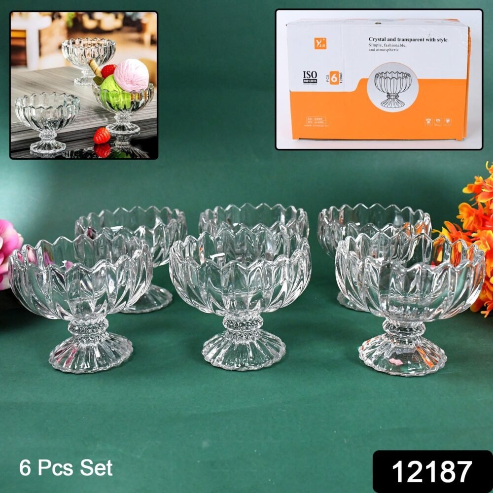 8df239d0-d5a2-460d-8b95-fe3b4081e8e5.jpg Glass Ice Cream Bowls – Set of 6 Clear Dessert Cups | Indo Glow