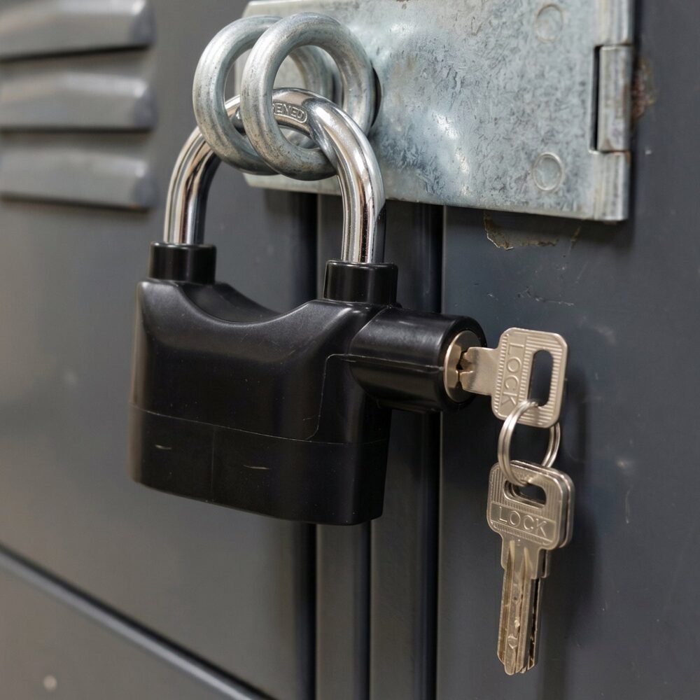 Security Alarm Padlock – Heavy Duty Anti-Theft Lock | Safora