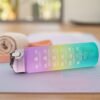 Rainbowbottle-05.jpg Motivational Water Bottle with Straw & Time Marker | Hydrozilla