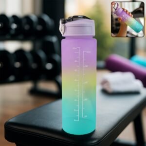 Motivational Water Bottle with Straw & Time Marker | Hydrozilla