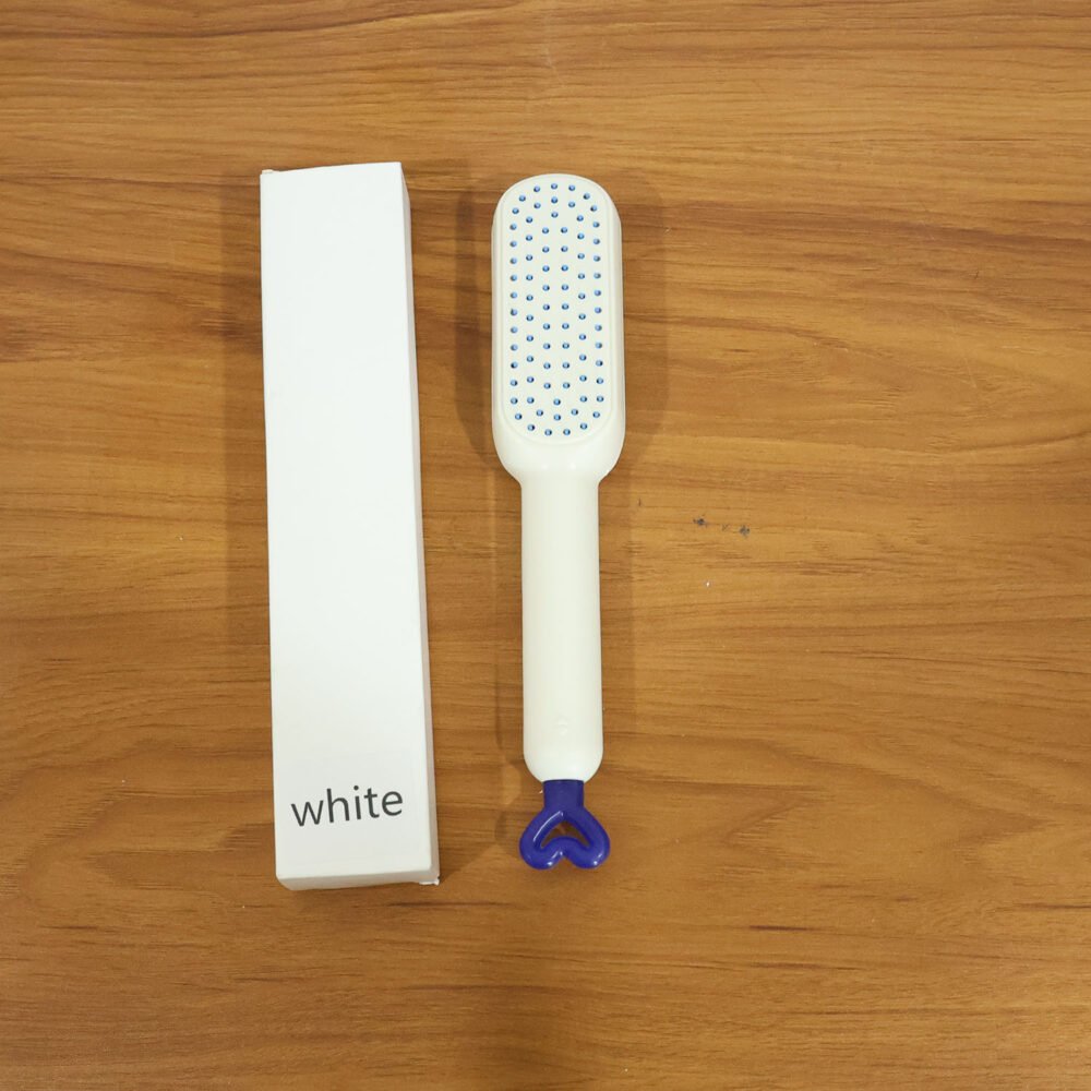 Self-Cleaning Hairbrush – Detangling Massage Comb | Velvet Wipe