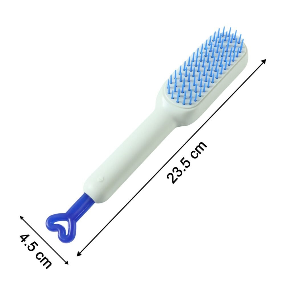 Self-Cleaning Hairbrush – Detangling Massage Comb | Velvet Wipe