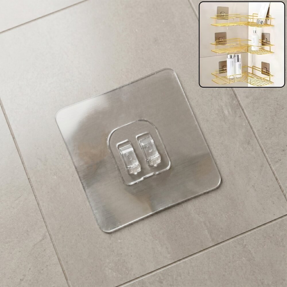 Wall-Hook-Shelf-Sticker-WOSKU-01.jpg Adhesive Wall Hook – Transparent, Heavy Duty | GlimmerHome