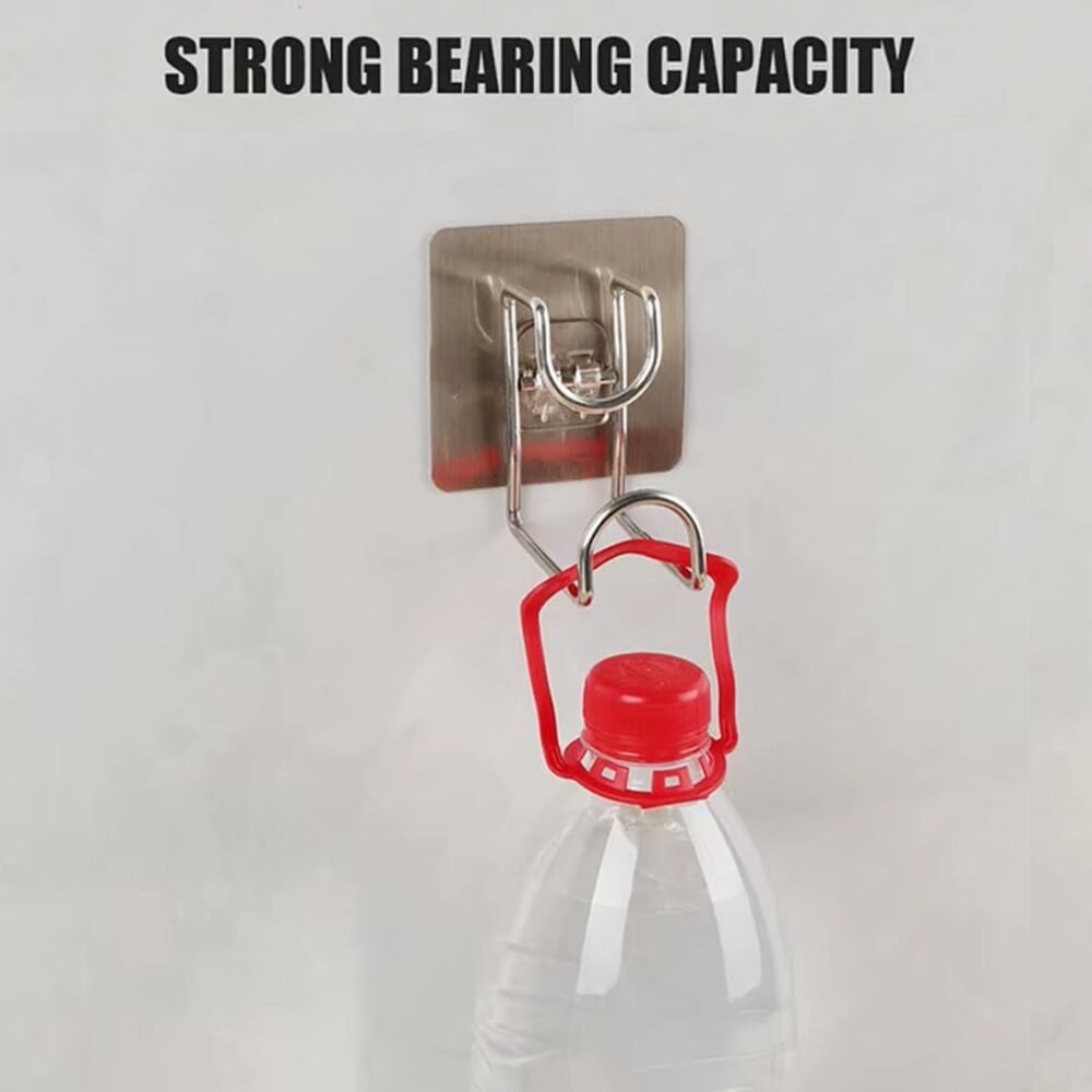 WallHookShelfSticker-05.jpg Adhesive Wall Hook – Transparent, Heavy Duty | GlimmerHome