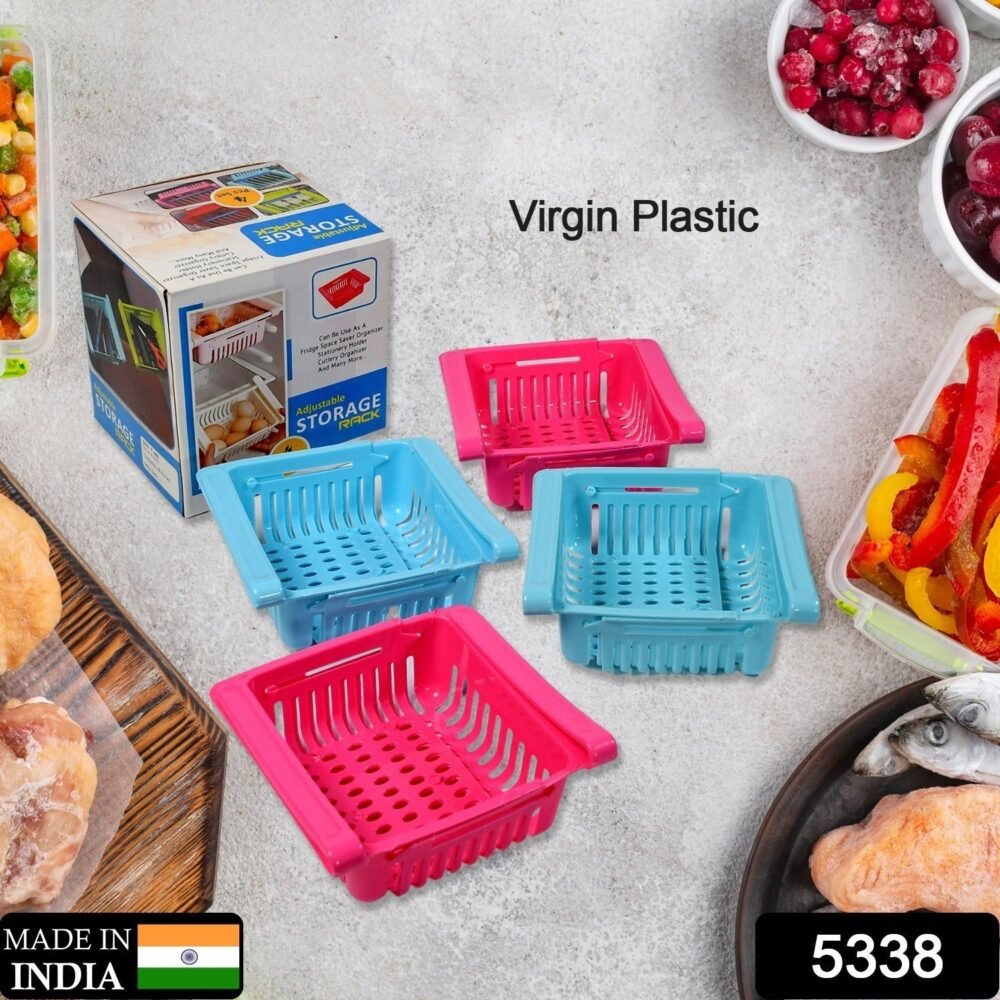 Fridge Storage Basket – Adjustable, Unbreakable Set | Organivo