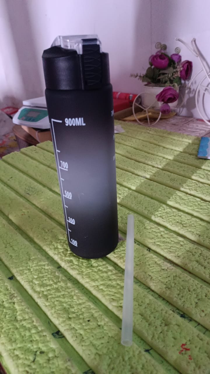 Motivational Water Bottle with Straw & Time Marker | Own Hydrate