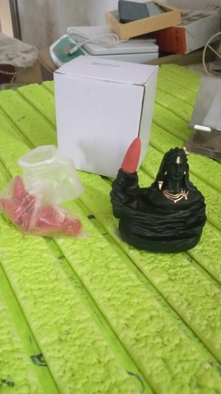 Adiyogi Shiva Backflow Incense Holder – Serene Smoke Fountain | Fixorix