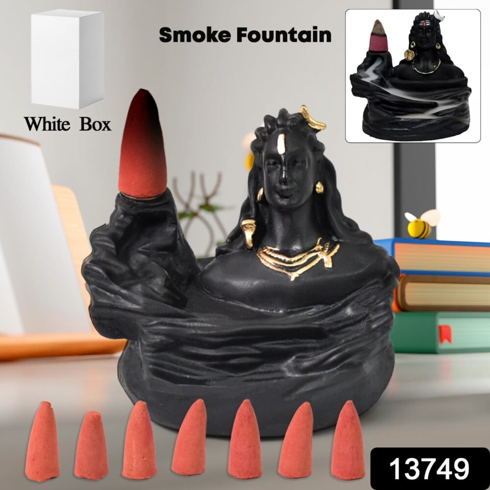 Adiyogi Shiva Backflow Incense Holder – Serene Smoke Fountain | Fixorix