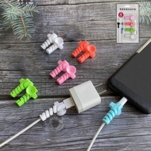 spring1.jpg Cable Protector – 4-Pc Charger Cord Saver with Suction Ends | Dustiva