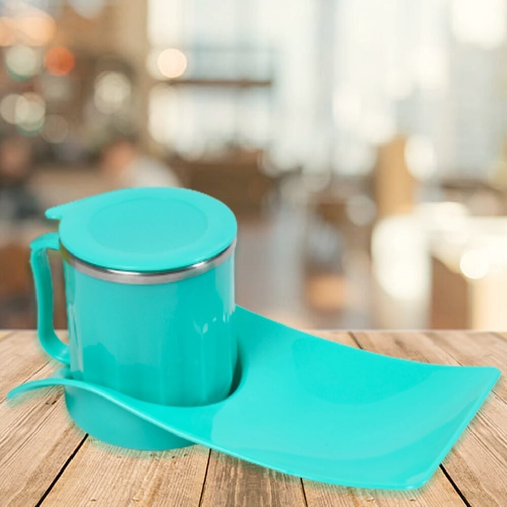 Snack Tray with Steel Cup – Multi-functional for Kids & Home | TinyTrendy