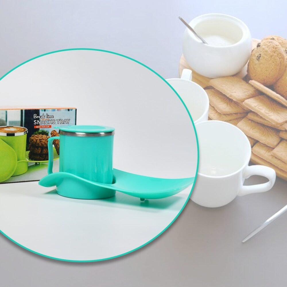 Snack Tray with Steel Cup – Multi-functional for Kids & Home | TinyTrendy